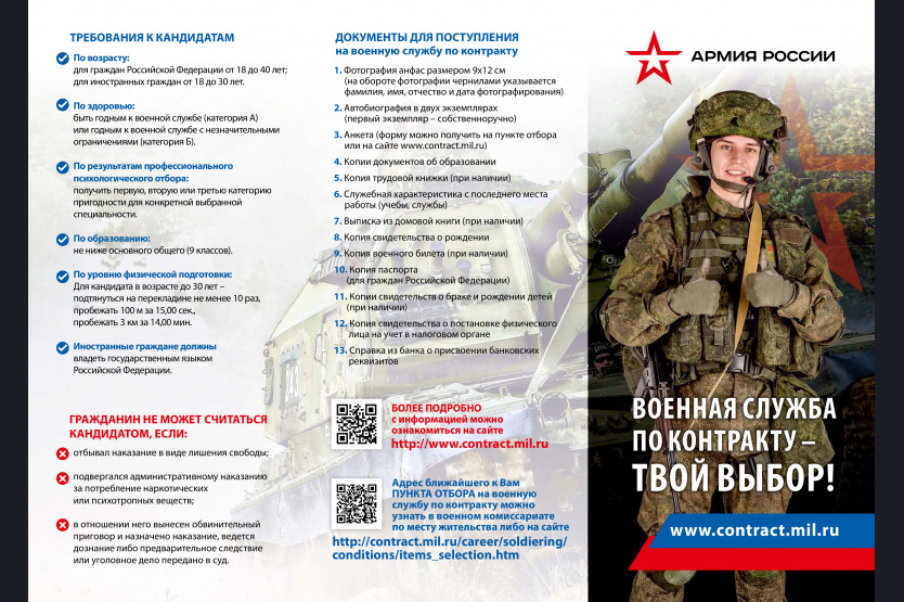 Военная служба по контракту.